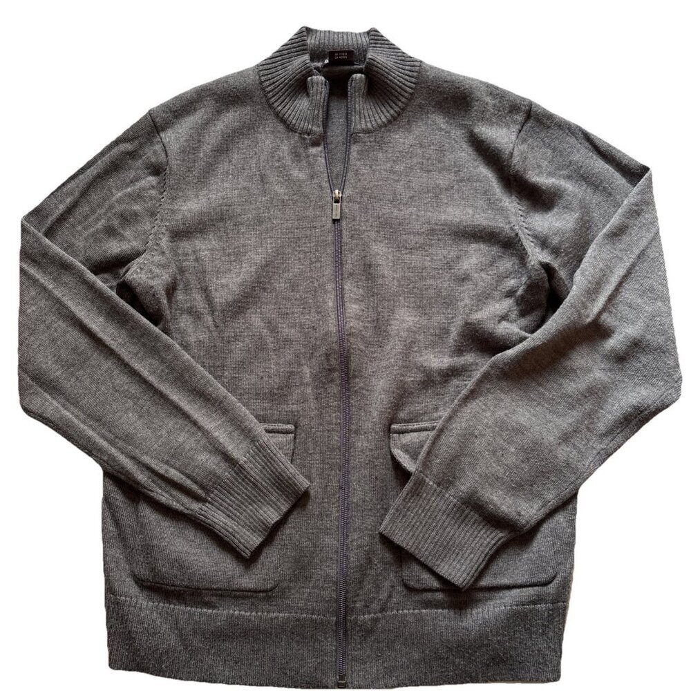Michael Kors Gray Wool Blend Cardigan Size Medium